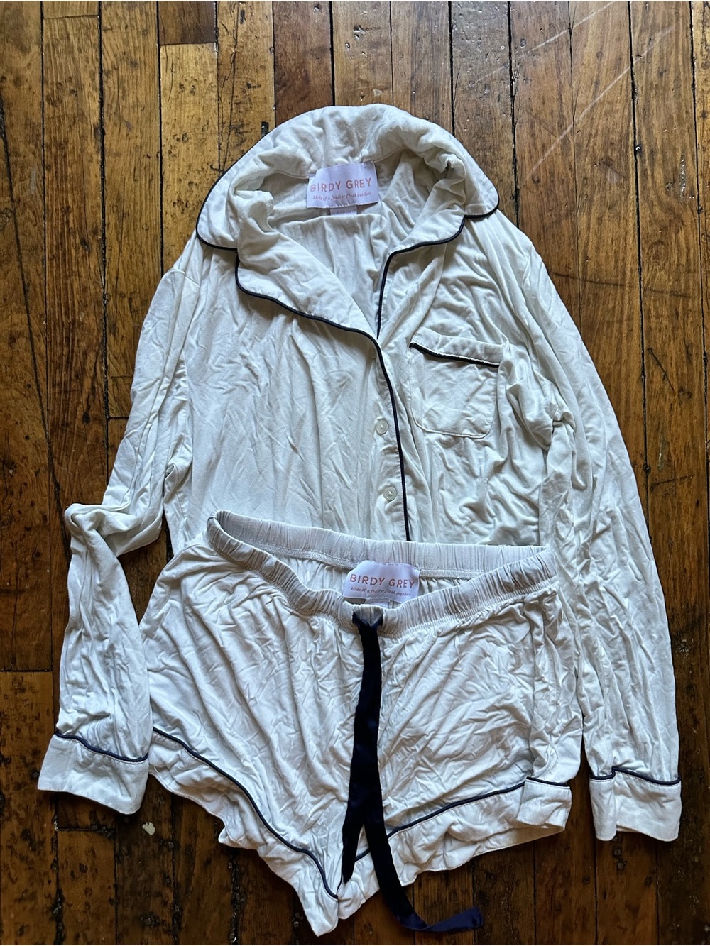 BIRDY GREY PAJAMA SET - SIZE M